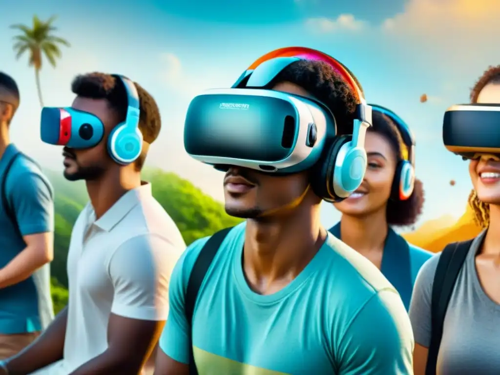 Aprendizaje de idiomas asistido por computadora: Estudiantes inmersos en realidad virtual explorando culturas