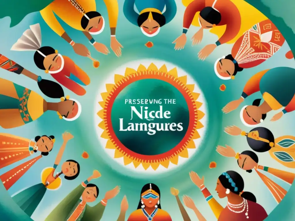 Herencia cultural: hablantes de lenguas indígenas unidos Un círculo de hablantes de lenguas indígenas comparte historias y preserva su herencia cultural