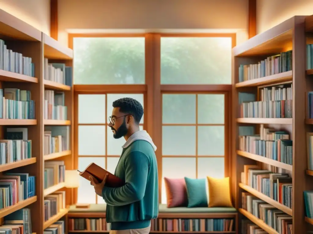 Diversidad cultural en una biblioteca acogedora, personas leyendo en lenguas minoritarias