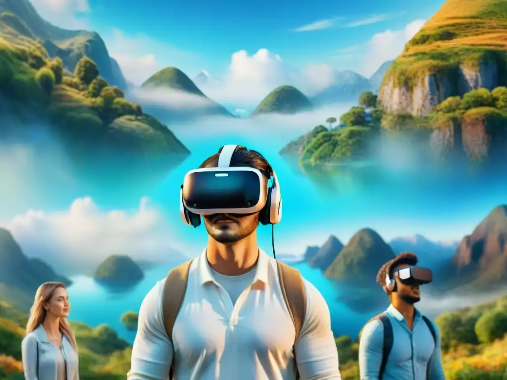 Estudiantes inmersos en realidad virtual aprenden idiomas, impacto tecnologías inmersivas educación idiomas