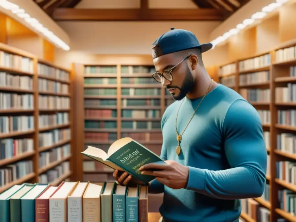 Grupo diverso leyendo clásicos en dialectos olvidados en biblioteca serena