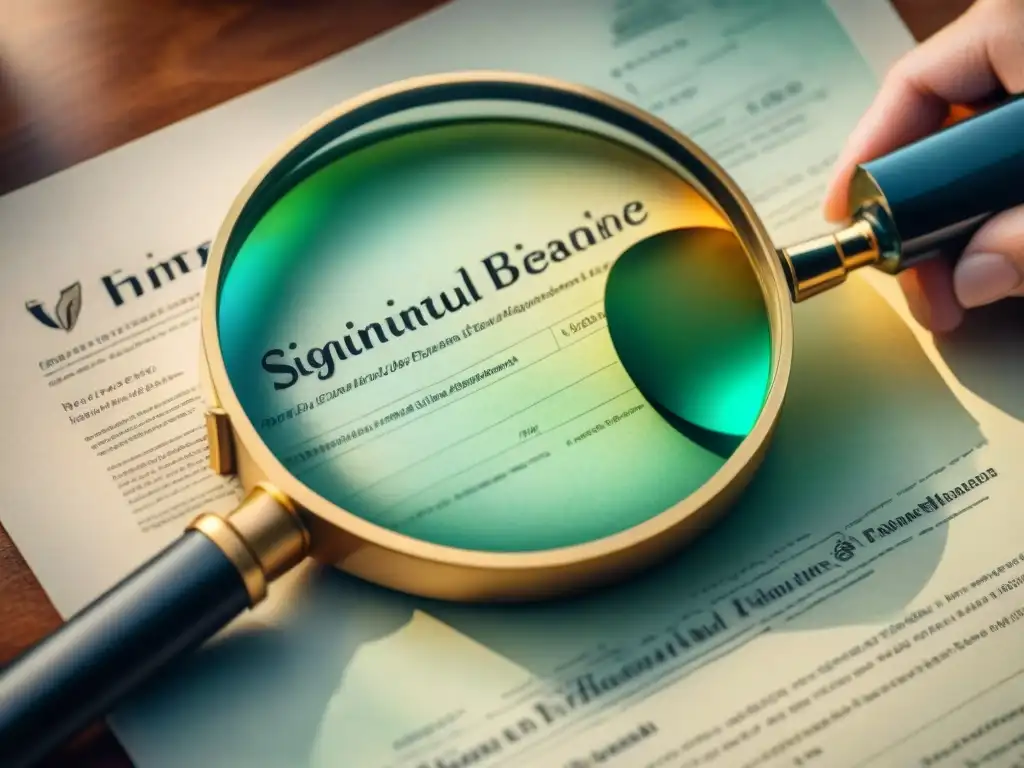 Detalle excepcional de firma falsificada en acuarela Intrincada firma forjada bajo lupa