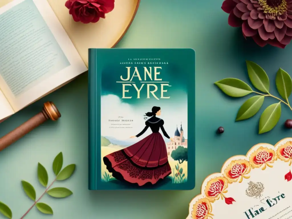 Tres portadas de 'Jane Eyre' en español, francés y alemán, cada una capturando la esencia con detalles únicos