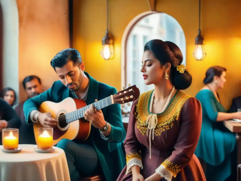 Un vibrante concierto de Fado en un acogedor café lisboeta