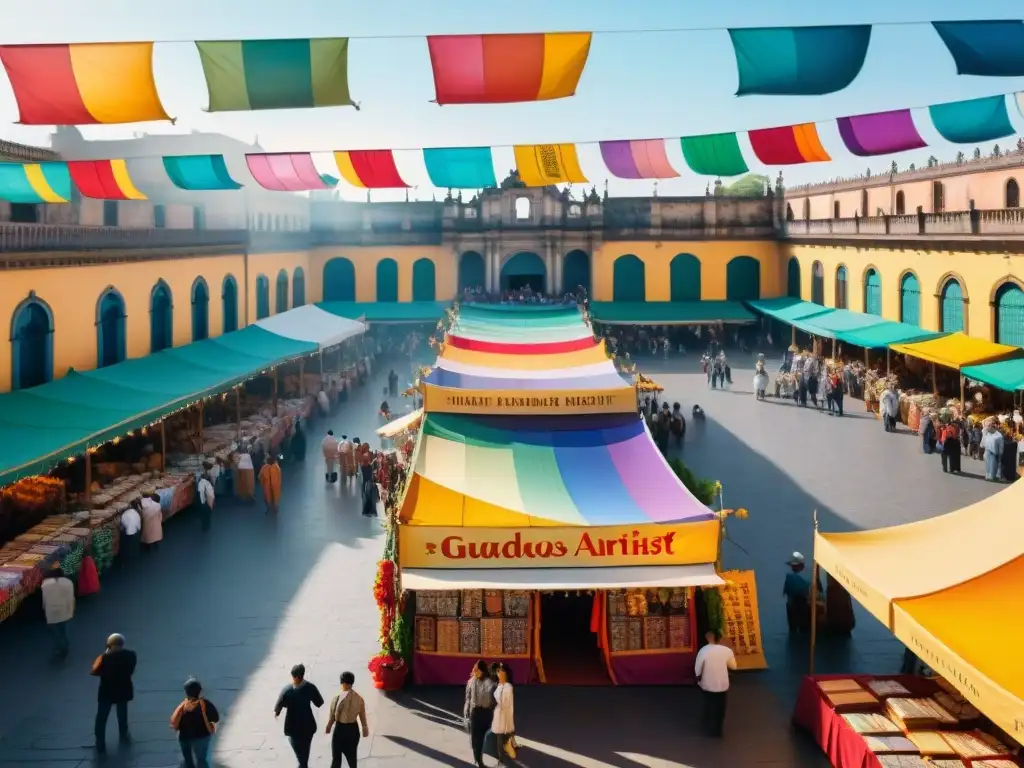 Un vibrante mercado en Guadalajara durante La Feria del Libro