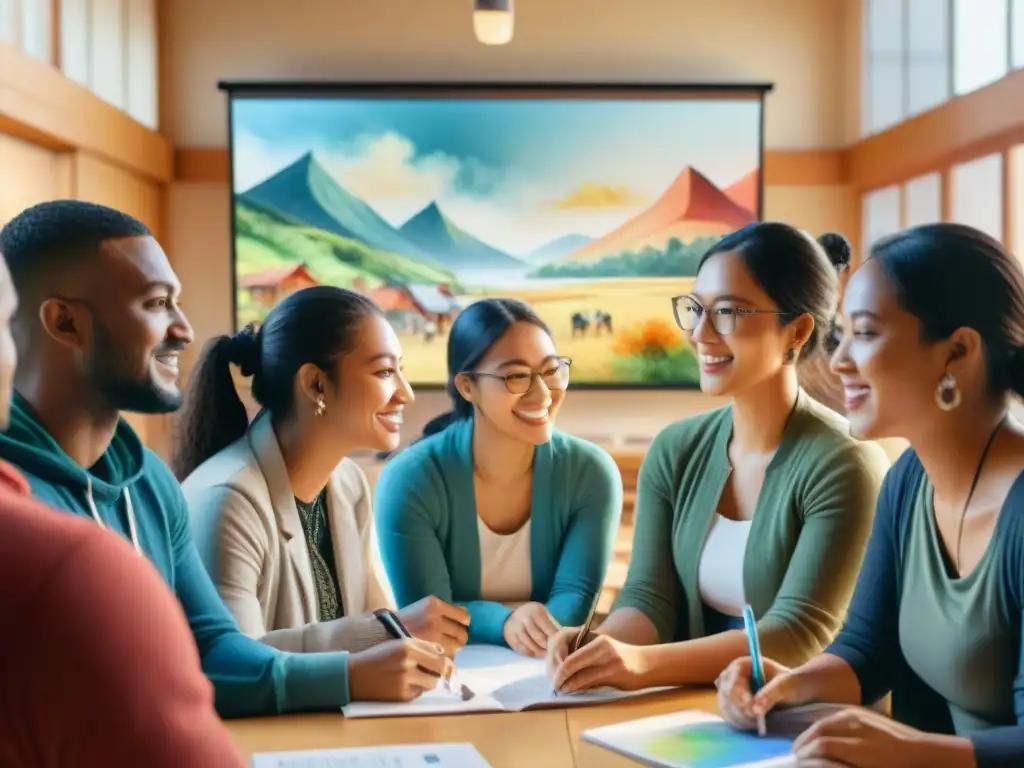 Un vibrante taller de revitalización lingüística en comunidad con diversidad cultural y libros